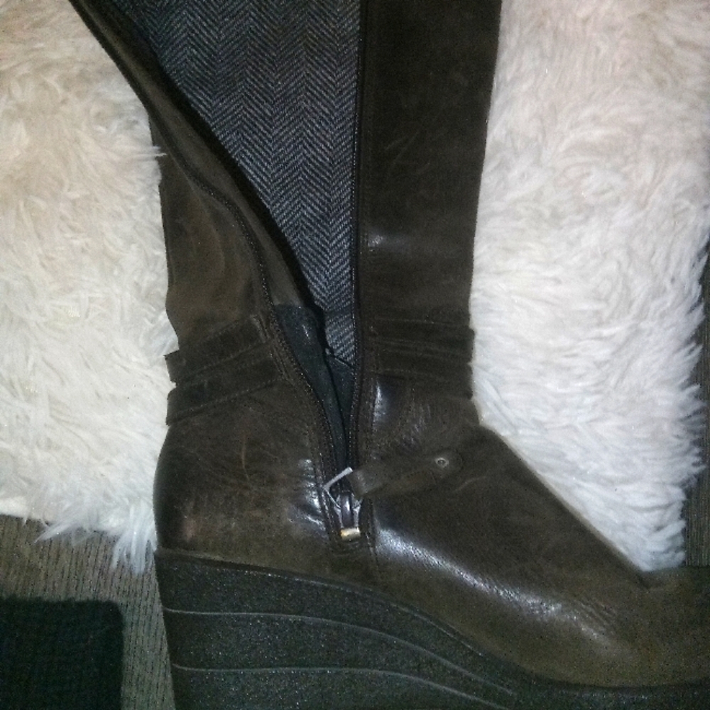 UGG Brown Knee-High Wedge Boots